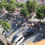 San Sebastián, Plaza de Lasta op een zonnige zondag. San Sebastián, Plaza de Lasta op een zonnige zondag.